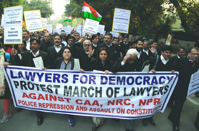 lawyers protest against CAA