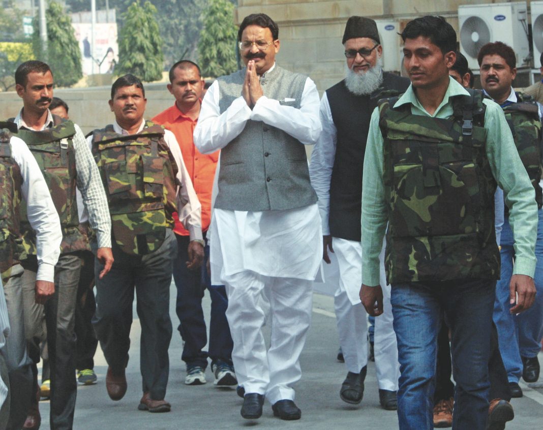 MUKHTAR ANSARI ARRIVES VIDHAN SABHA