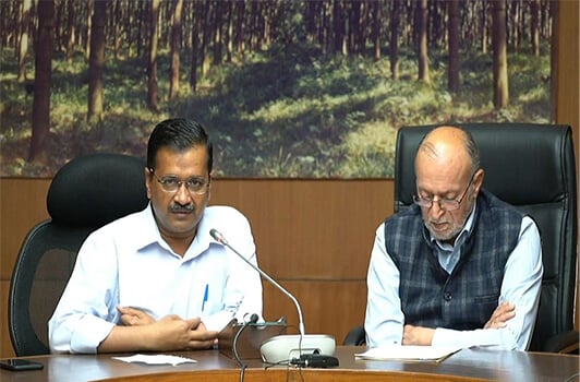 Delhi CM Arvind Kejiriwal and LG Anil Baijal