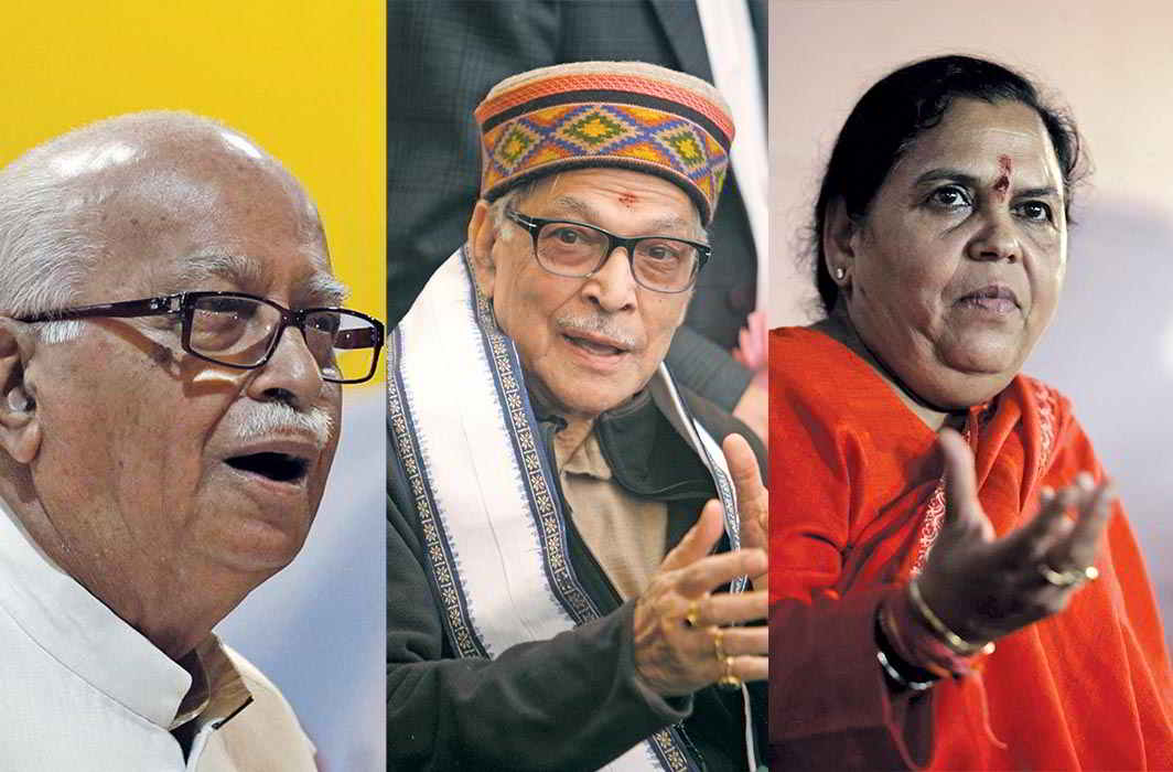 uma bharti, lal krishna advani, murli manohar joshi