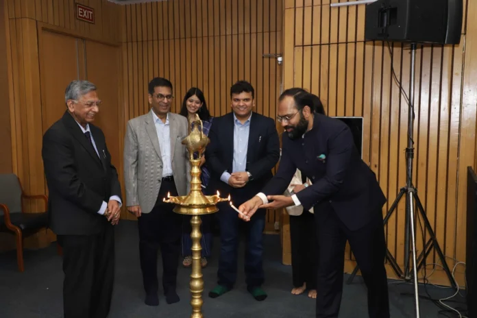 Former CJI DY Chandrachud, AG R. Venkataramani (left) at the event