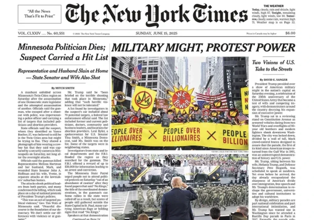 New York Times No Kings
